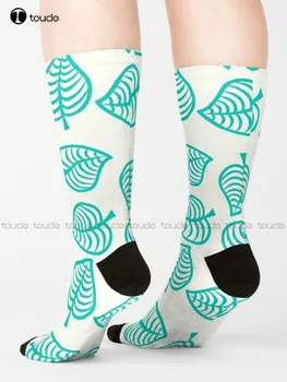 Чорапи с шарени Island Life | Animal Crossing, вдъхновени от нови хоризонти, Забавни чорапи за мъже, персонализиран подарък по поръчка, Harajuku